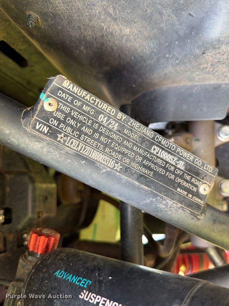 image for item ET6259 2024 CF Moto ZFORCE 950 utility vehicle