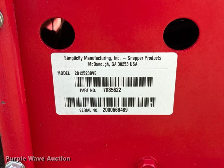 image for item ET6278 Snapper 2812523BVE lawn mower