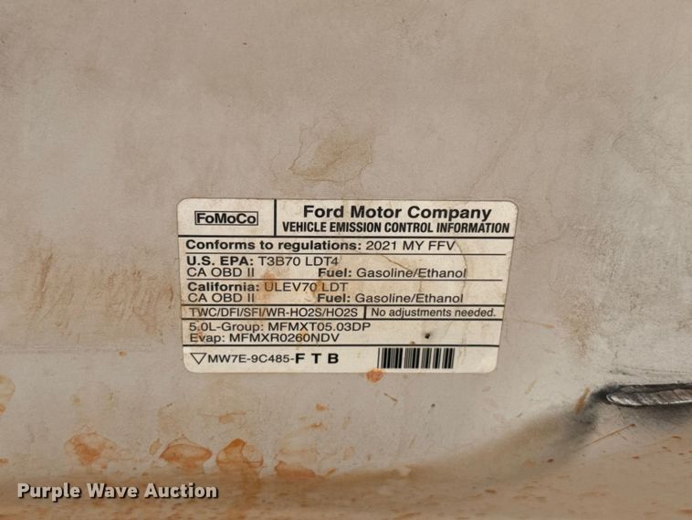 image for item ET6303 2021 Ford F150 Ext. Cab pickup truck