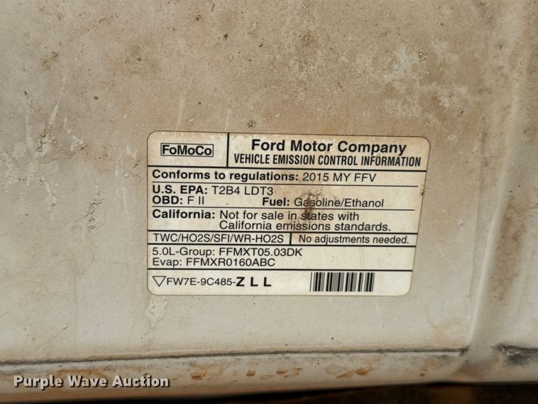 image for item ET6306 2015 Ford F150 Ext. Cab pickup truck