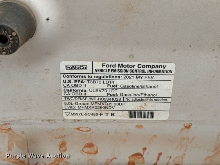 image for item ET6307 2021 Ford F150 Ext. Cab pickup truck