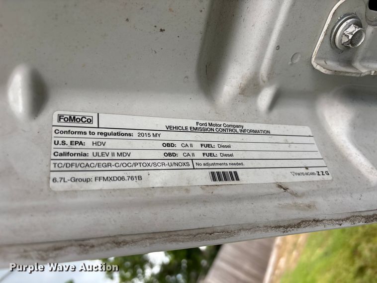 image for item EU0632 2015 Ford F250 Super Duty Ext. Cab pickup truck