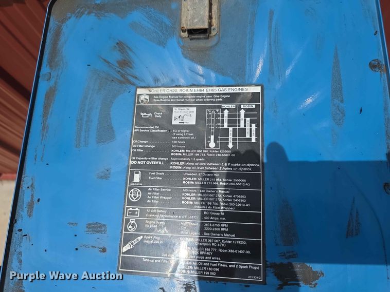 image for item EV2237 Miller Bobcat 250 welder/generator