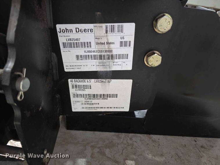 image for item EV2238 2014 John Deere 46 backhoe attachment