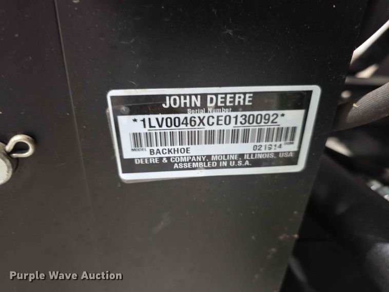 image for item EV2238 2014 John Deere 46 backhoe attachment