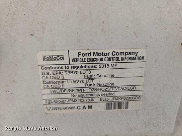image for item EW0164 2018 Ford F150 XLT Crew Cab pickup truck