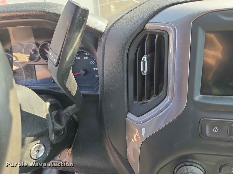 image for item EW0203 2022 Chevrolet Silverado 3500HD Crew Cab flatbed pickup truck