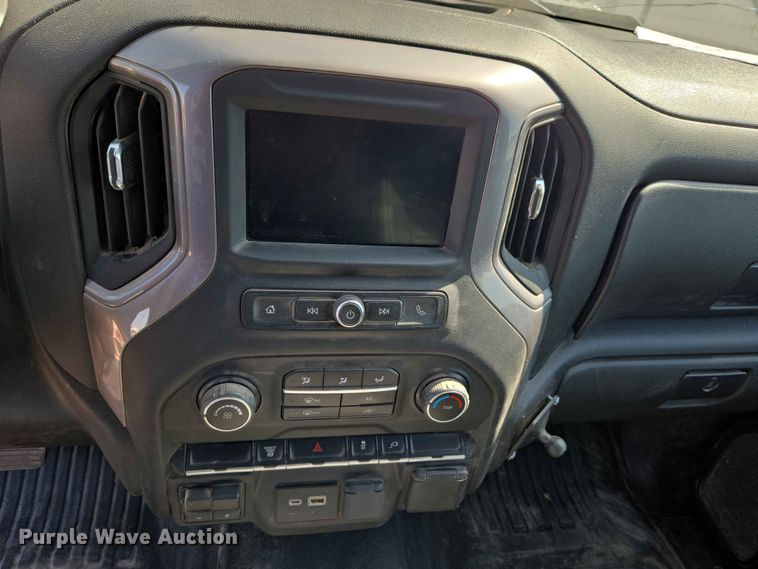 image for item EW0203 2022 Chevrolet Silverado 3500HD Crew Cab flatbed pickup truck