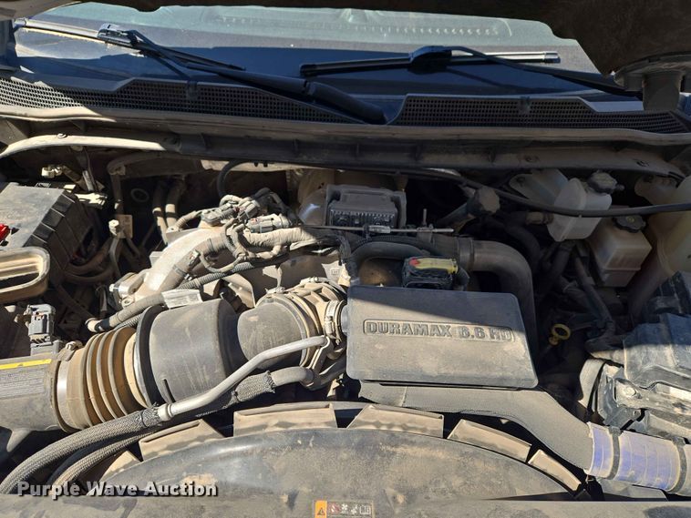 image for item EW0203 2022 Chevrolet Silverado 3500HD Crew Cab flatbed pickup truck
