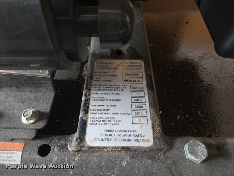 image for item EW0286 DeWalt PMC 168000 03 generator