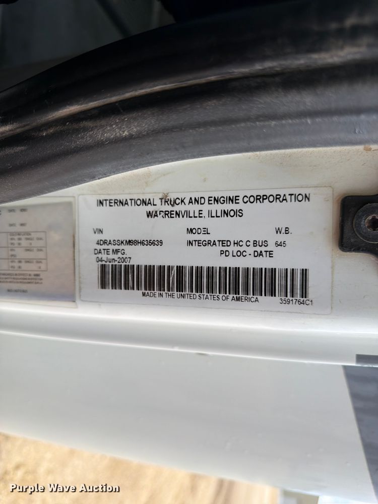 image for item EW4776 2008 IC Bus PC505 bus