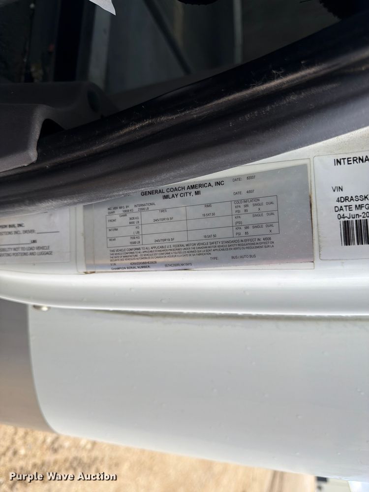 image for item EW4776 2008 IC Bus PC505 bus