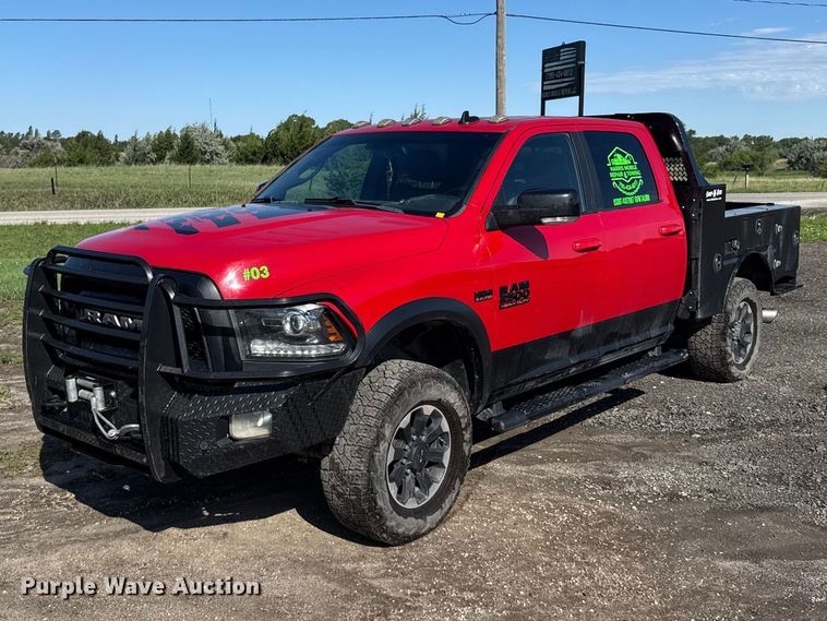 image for item EW4802 2018 RAM 2500 Crew Cab flatbed pickup truck