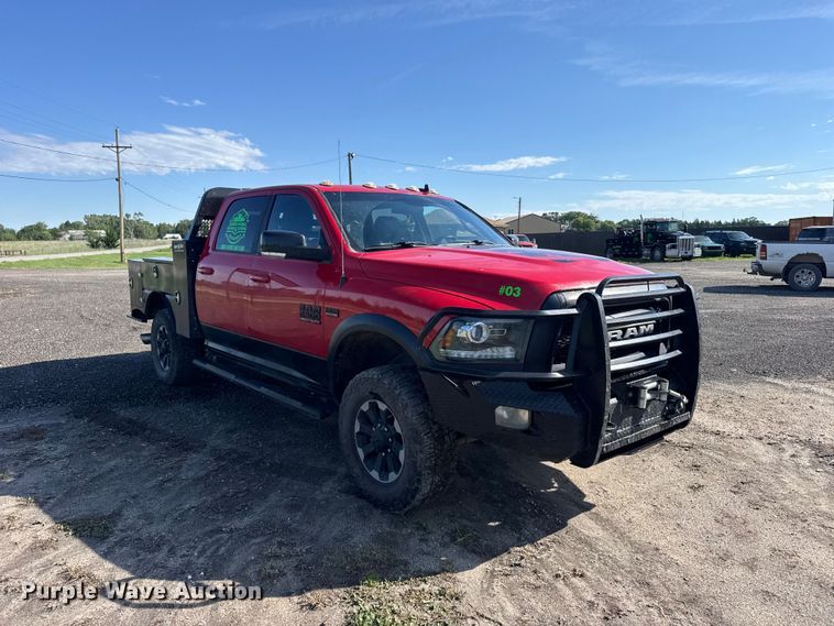 image for item EW4802 2018 RAM 2500 Crew Cab flatbed pickup truck