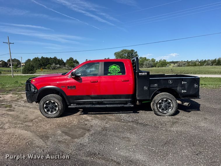 image for item EW4802 2018 RAM 2500 Crew Cab flatbed pickup truck