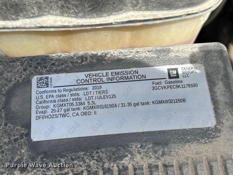 image for item EX4493 2019 Chevrolet Silverado 1500 Ext. Cab pickup truck