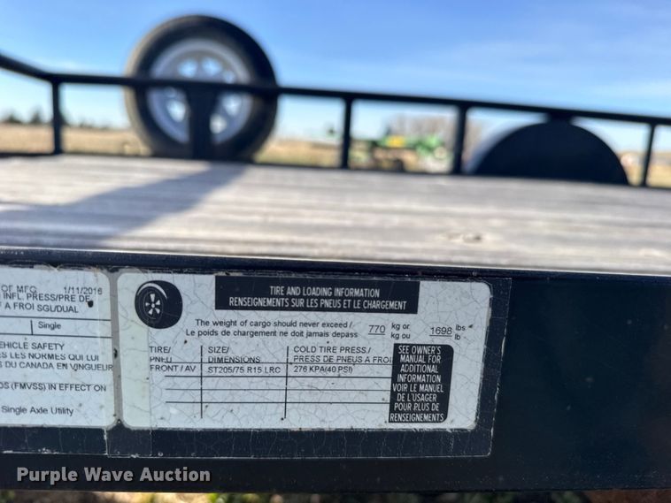 image for item FB7128 2016 Load Trail utility trailer