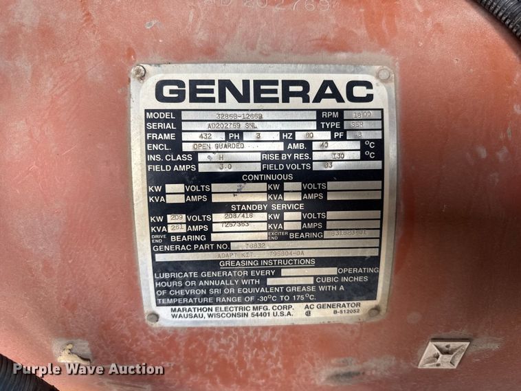 image for item FB7435 Generac 3286B-1266B generator