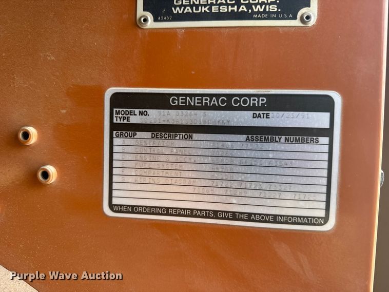 image for item FB7435 Generac 3286B-1266B generator