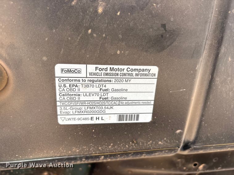 image for item FC2349 2020 Ford F150 Crew Cab pickup truck