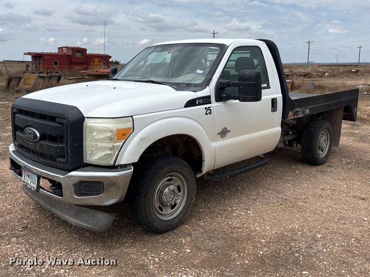 2012 Ford F250 Super Duty flatbed pickup truck