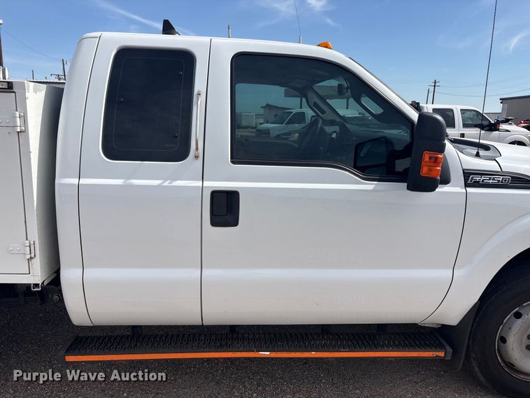 image for item FC2401 2016 Ford F250 Super Duty Ext. Cab utility bed pickup truck