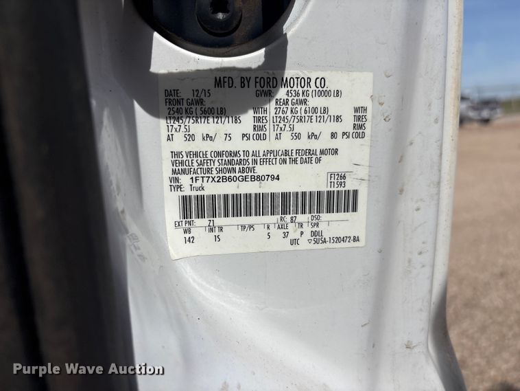 image for item FC2401 2016 Ford F250 Super Duty Ext. Cab utility bed pickup truck