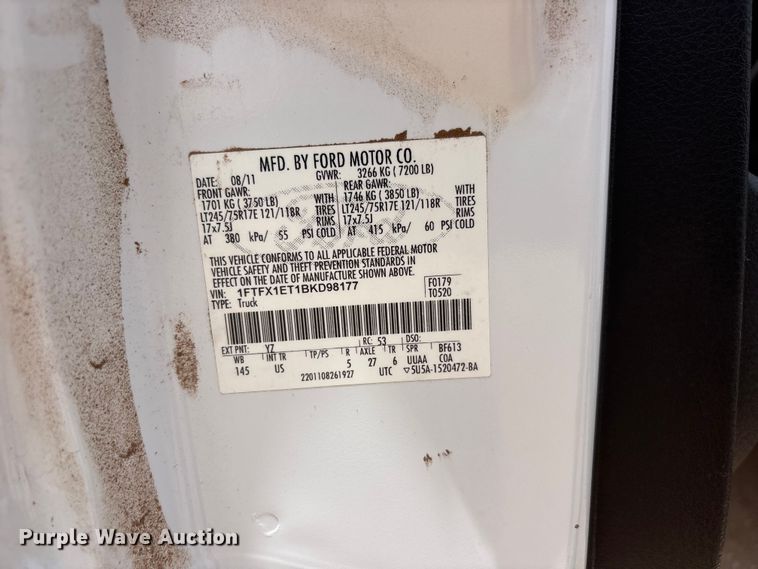 image for item FC2402 2011 Ford F150 Ext. Cab pickup truck