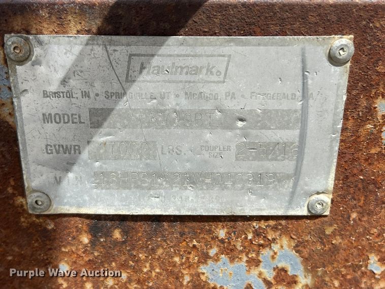 image for item FC2569 1997 Haulmark K716BT enclosed cargo trailer