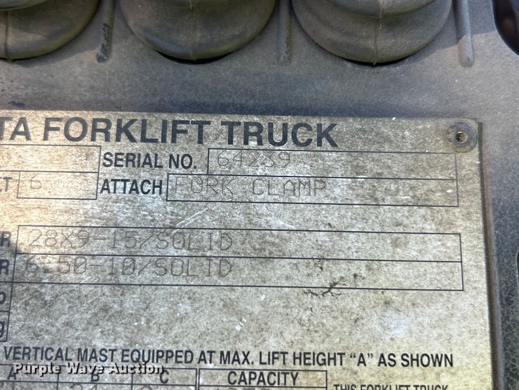 image for item FC2728 Toyota 8F-GU30 forklift