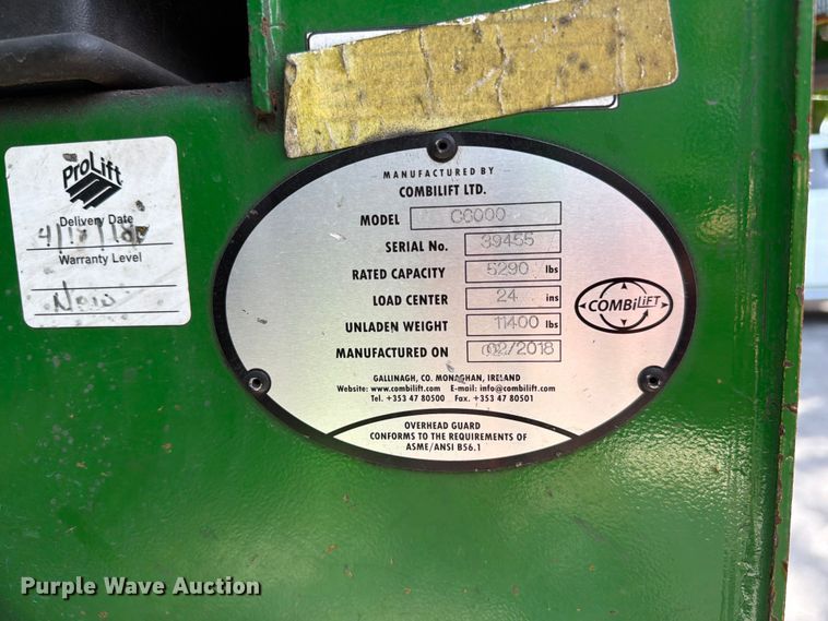 image for item FC3117 2018 CombiLift C6000 forklift