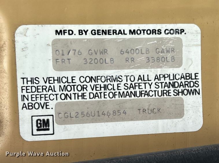 image for item FC5802 1976 Chevrolet G20 van