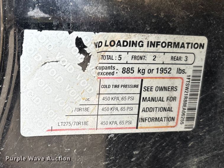 image for item FC5827 2008 Ford F250 Super Duty Crew Cab pickup truck