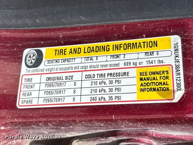 image for item FC5838 2010 Chevrolet Suburban SUV