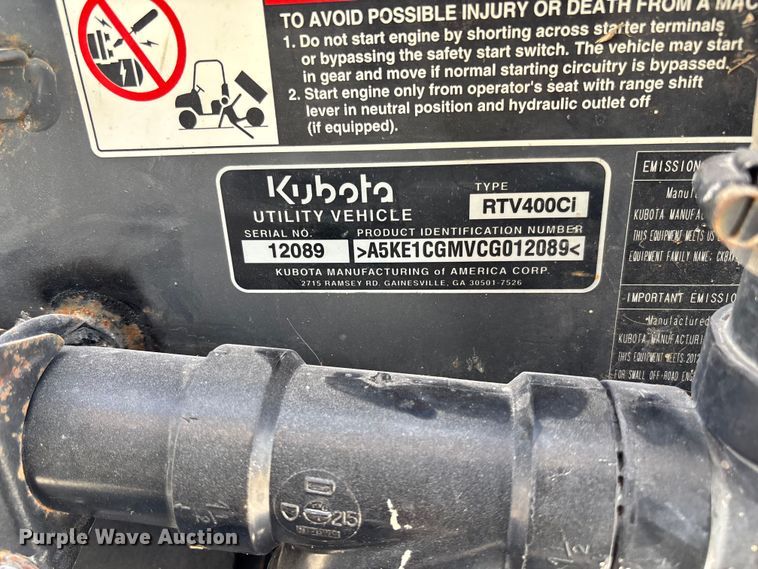 image for item FC5864 Kubota RTV400CI utility vehicle