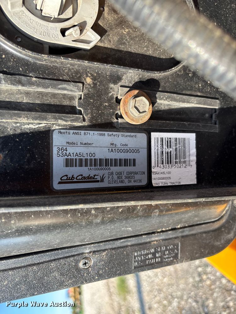 image for item FC5887 Cub Cadet 364 ZTR lawn mower