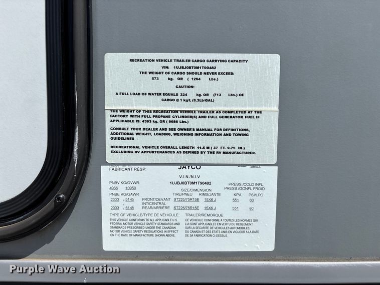 image for item FG0427 2021 Jayco JayFlight camper