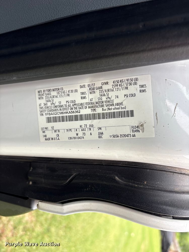 image for item FI0190 2017 Ford Transit van