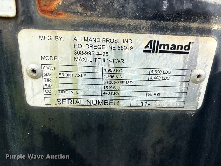 image for item FK2012 2018 Allmand Bros, Inc. Max-Lite II light plant