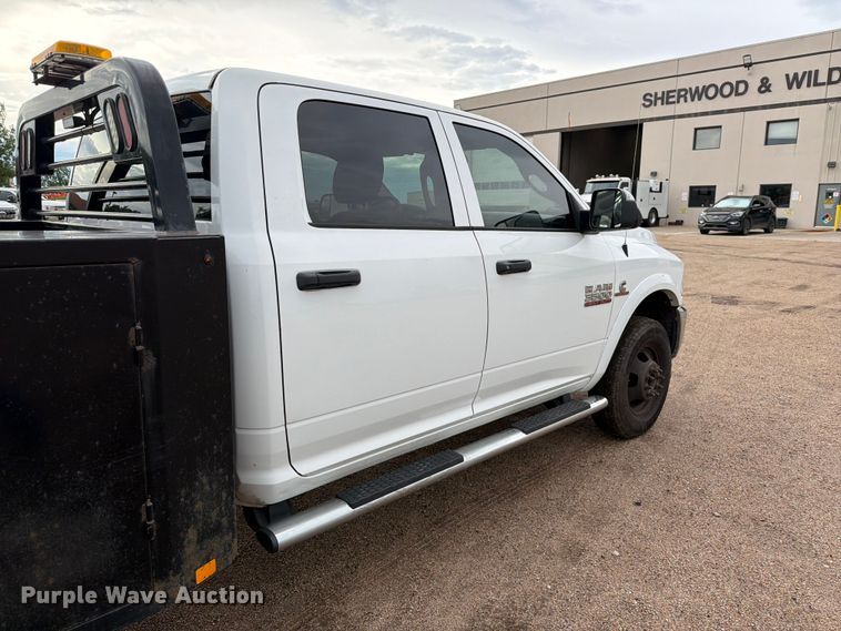 image for item NA9385 2018 RAM 3500 Crew Cab flatbed pickup truck