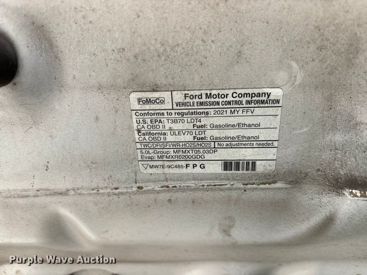 image for item YA3236 2021 Ford F150 Crew Cab pickup truck