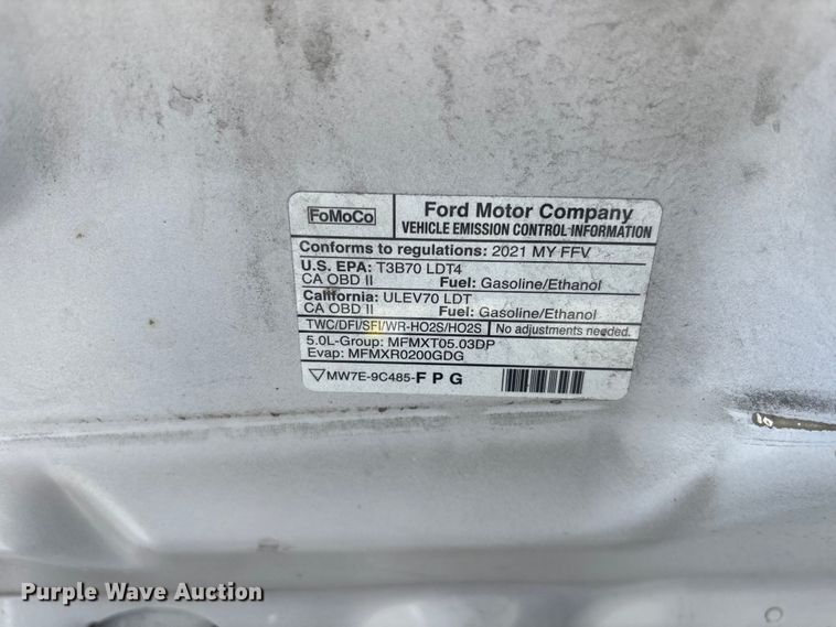 image for item YA3238 2021 Ford F150 Crew Cab pickup truck