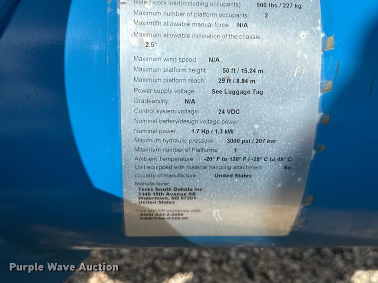 image for item YA3703 2024 Genie TZ-50 DC boom lift