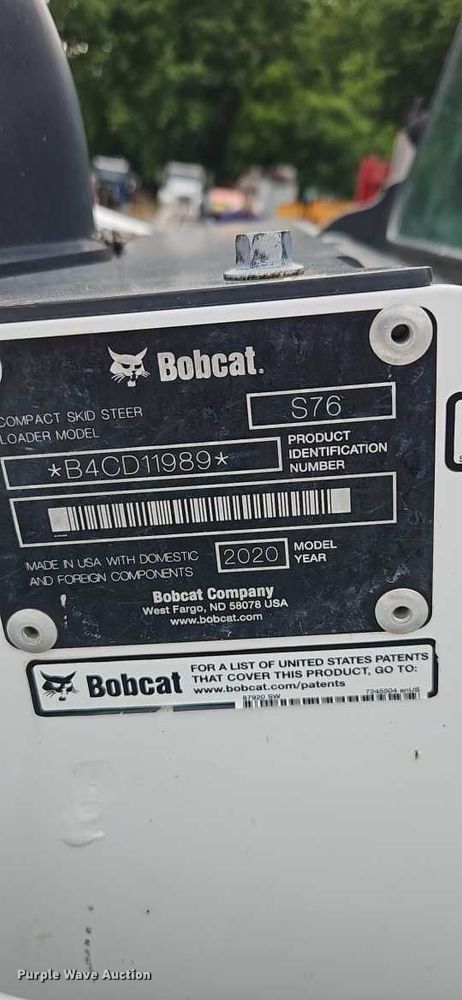 image for item DQ7808 2020 Bobcat S76 skid steer loader