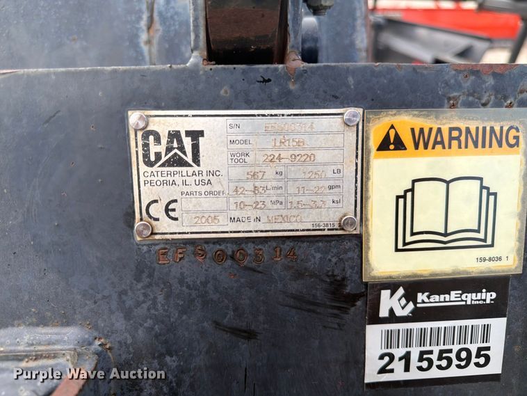 image for item DQ7824 2005 Caterpillar 1R15B skid steer power rake