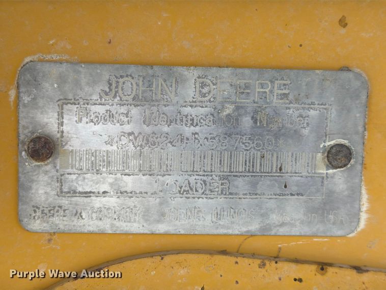 image for item DQ7833 2003 John Deere 624H wheel loader
