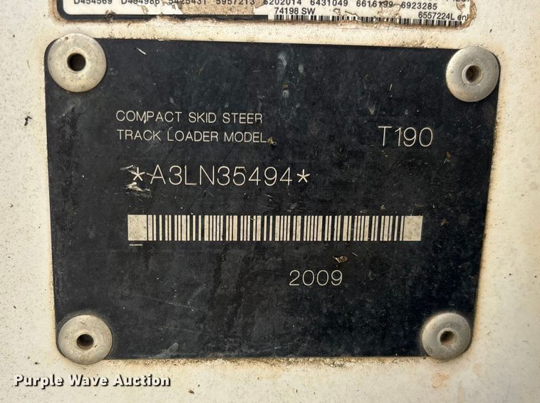 image for item DU6270 2009 Bobcat T180 tracked skid steer loader