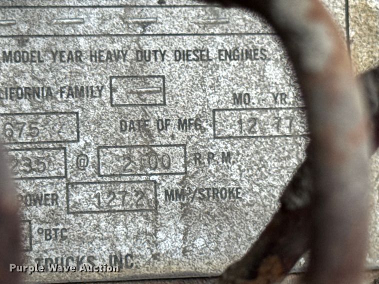 image for item DV2006 1978 Mack oil distributor truck