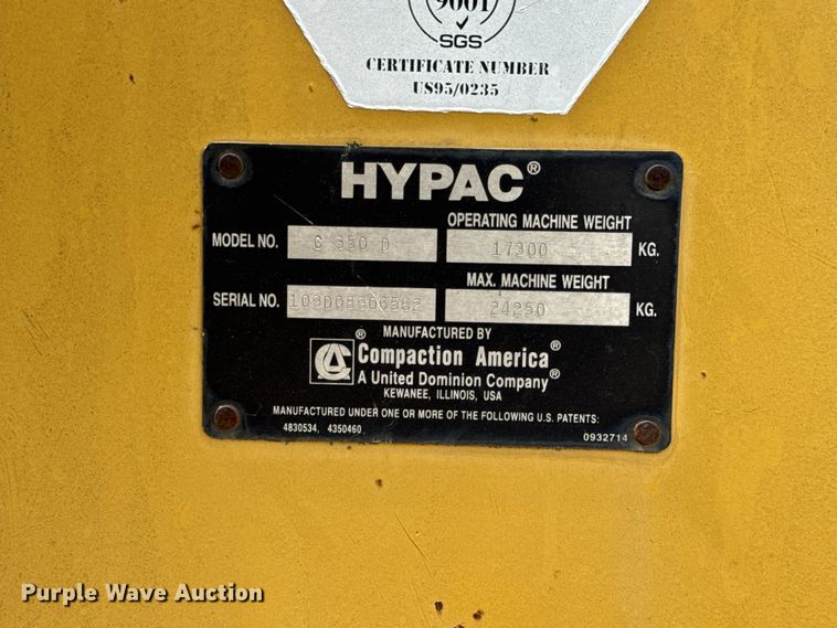 image for item DV2007 Hypac C350D double drum roller