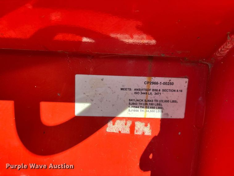 image for item DV4396 2016 Skyjack SJ1056TH telehandler